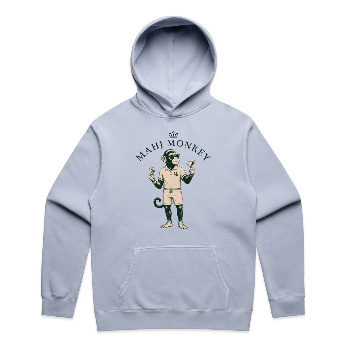 Mahj Monkey Hoodie – Powder Blue