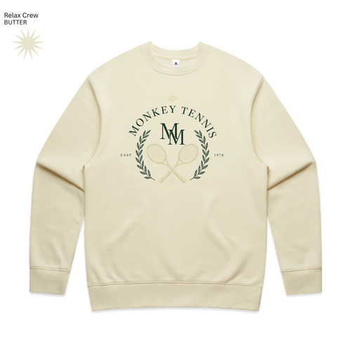 MONO MONKEY Tennis Club Crewneck - Butter