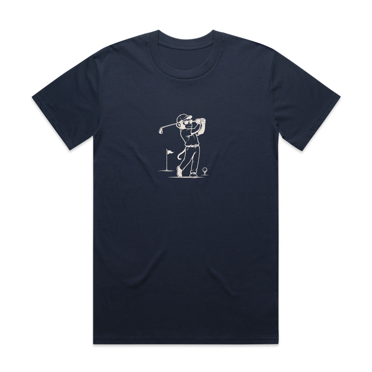 Monkey Golfer Tee - Navy Heritage Edition
