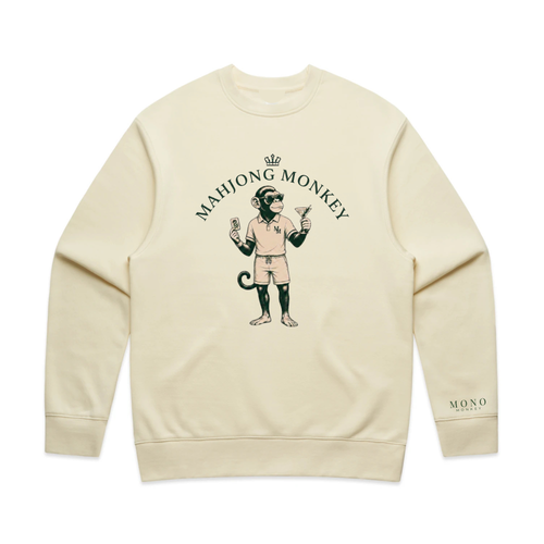Mahjong Monkey Crewneck – Ecru
