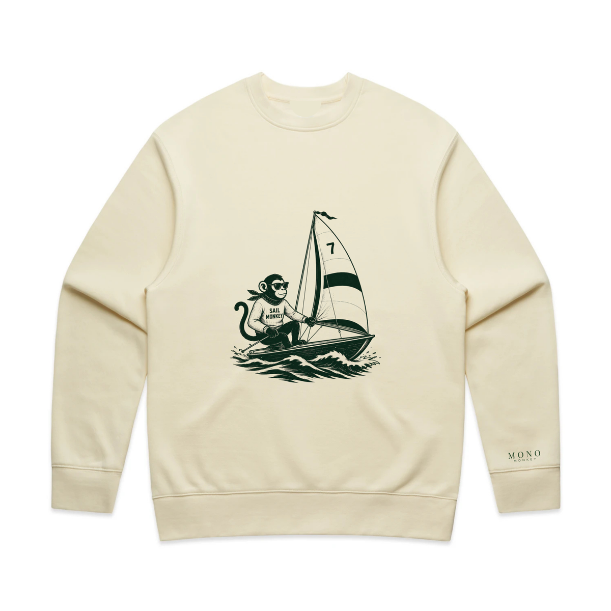 Sail Monkey Crewneck – Ecru