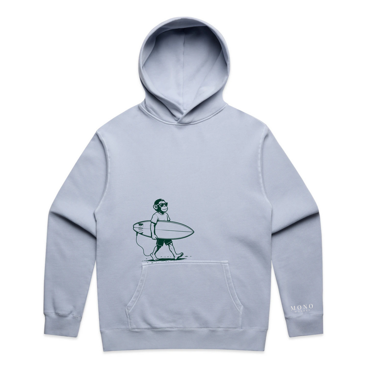 Surf Monkey Hoodie - Sky Blue
